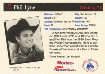 1991 Rodeo America Set B #7 Phil Lyne Back